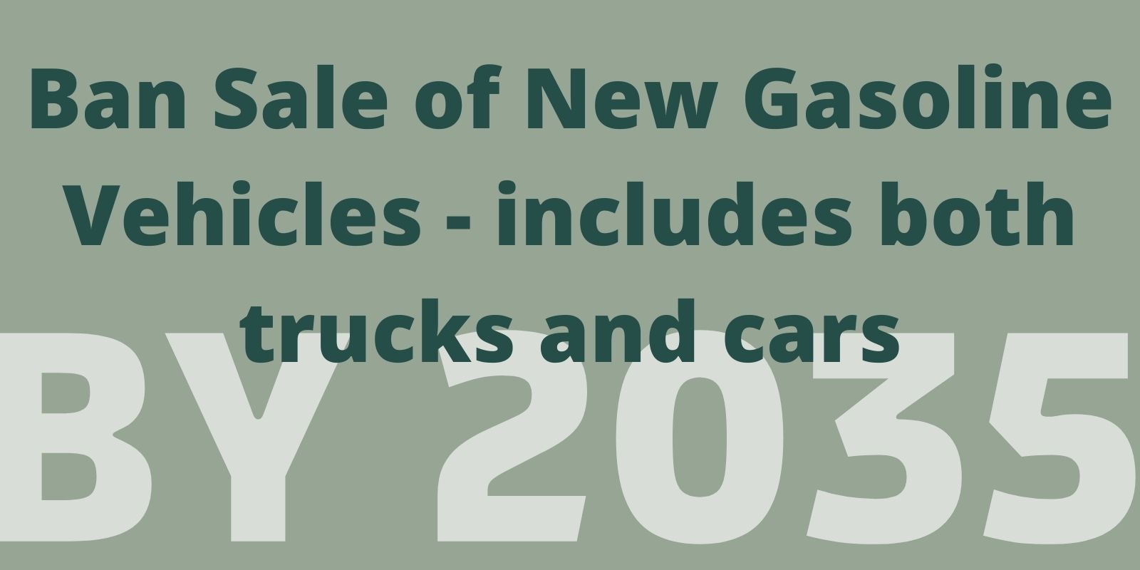 California climate goals ban gasoline 2035