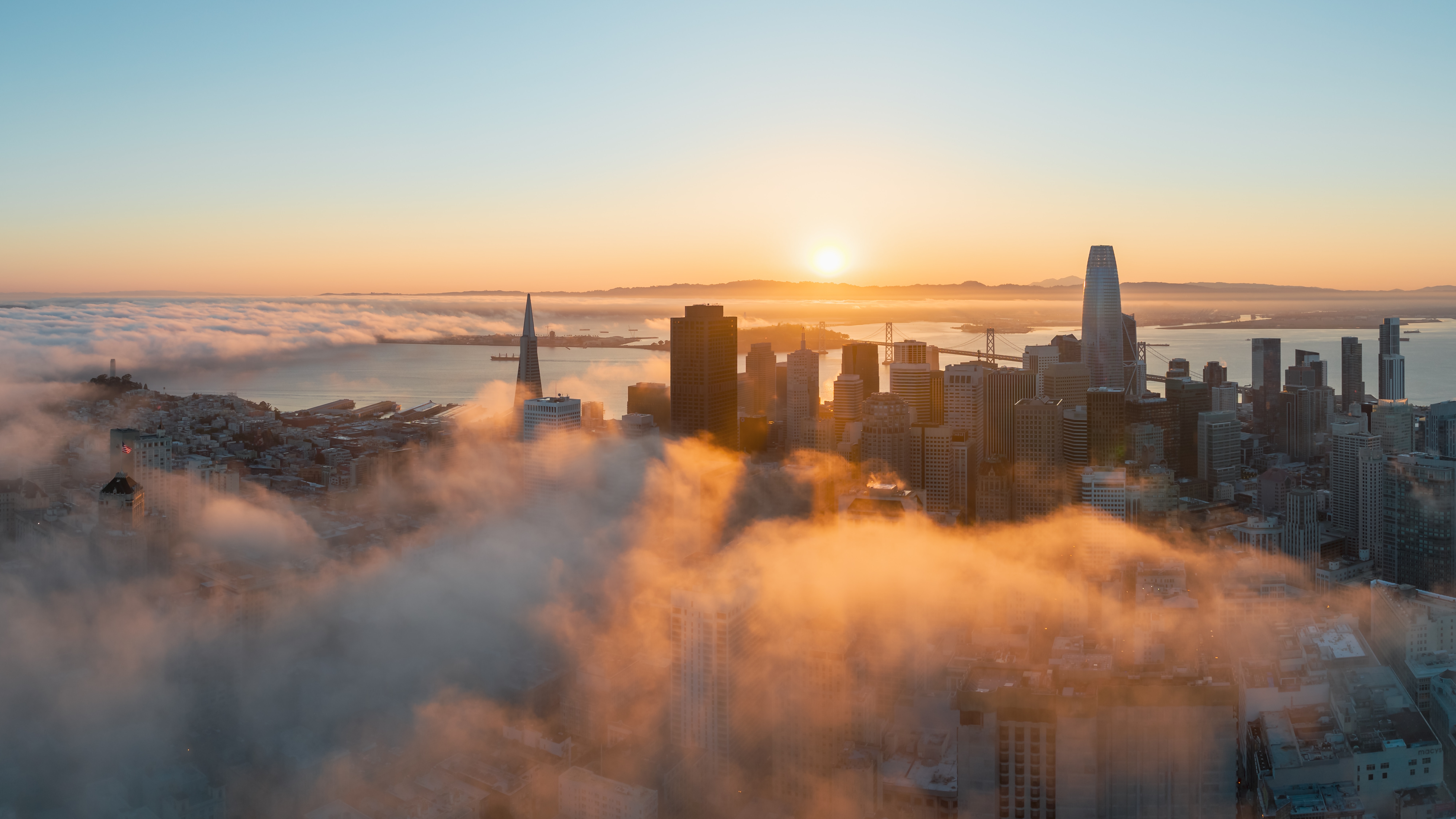 Sunrise over San Francisco